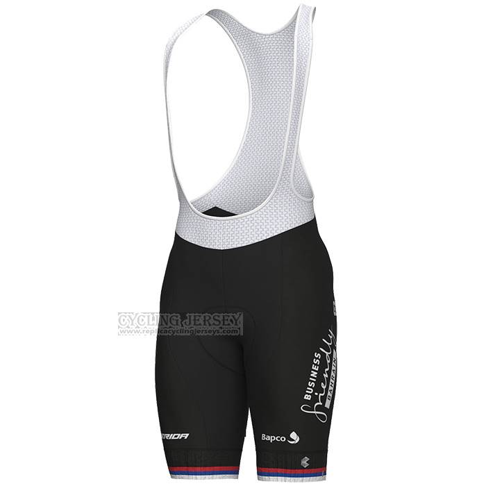 2023 Cycling Jersey Serbian Champion Bahrain Victorious White Red Blue Short Sleeve and Bib Short